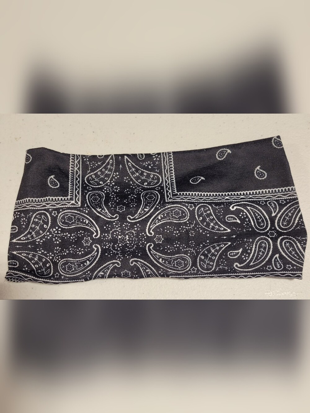 Black Paisley Bandana Headband